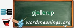 WordMeaning blackboard for gjellerup